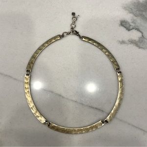 Lucky Brand. Gold cuff necklace. 6 inch drop.